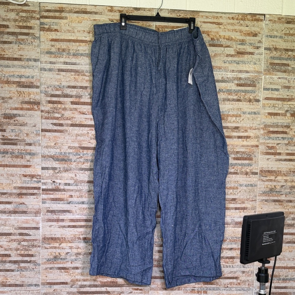 Old Navy Wide-Leg Chambray Pants - Blue